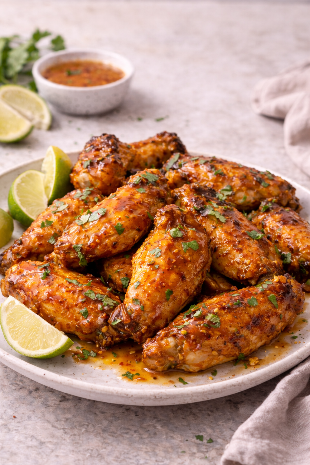 Golden Heat Glazed Chicken Wings