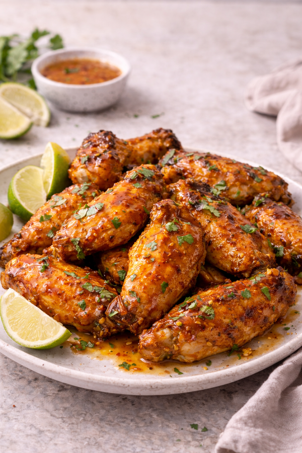 Golden Heat Glazed Chicken Wings